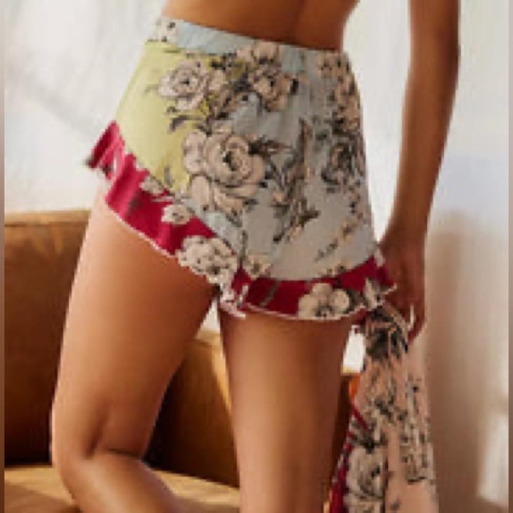 Anthropologie Floral Sleep Shorts XXS - Picture 2 of 4